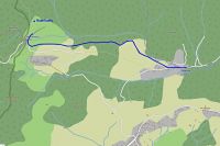 mapa Oravskej lesnej železnice (modrá)